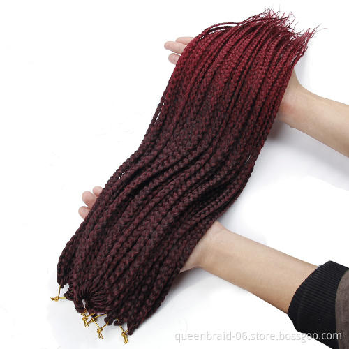 3D Cubic Braids Hair Extensions Synthetic Crochet Braiding Hair 12 Strands/pack Twist Box Braids 24 inch
